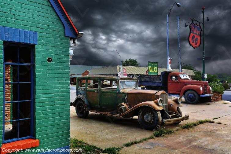Chandler Philips 66 Gas Station Route 66 Oklahoma USA www.remylacroixphoto.com