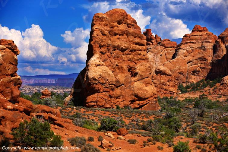 The Windows Section Arches National Park Utah USA