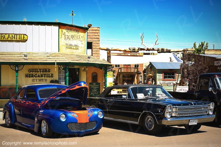 Cars show Ford Galaxie 1966 & Hot Rod Ford 40' Williams Route 66 Arizona USA USA www.remylacroixphoto.com