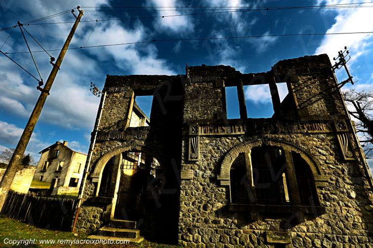 Bureau de la Poste village martyr de Oradour sur Glane Haute-Vienne France