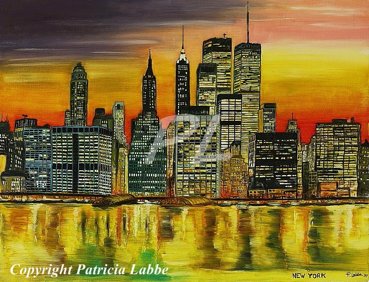 City of light - New-York - Huile sur toile - Format 61x50 cm
