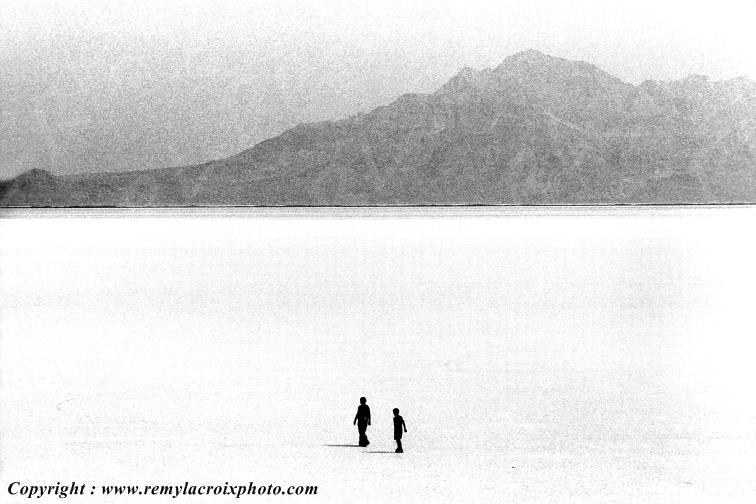 Dans la fournaise du d�sert sal� de l'Utah,USA