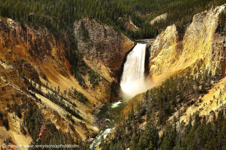 Lower Falls Grand Canyon Yellowstone National Park Wyoming USA www.remylacroixphoto.com