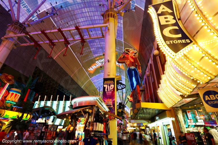 Las Vegas Fremont Street Downtown Casino Las Vegas Nevada USA www.remylacroixphoto.com