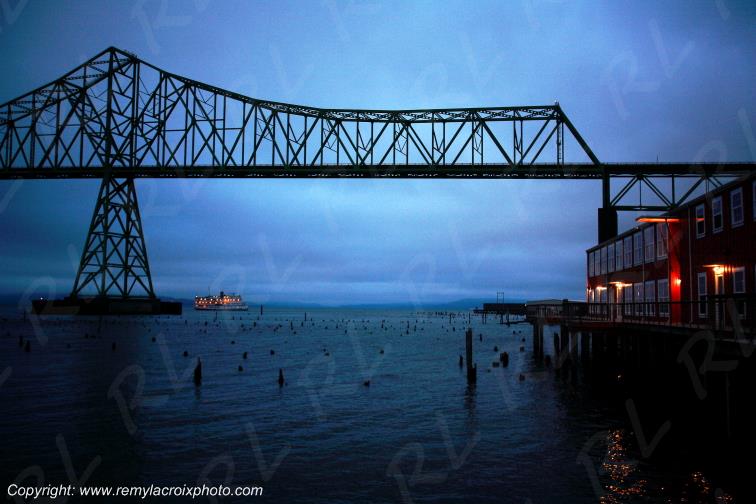 Astoria Bridge Columbia River Pacific Oregon USA www.remylacroixphoto.com