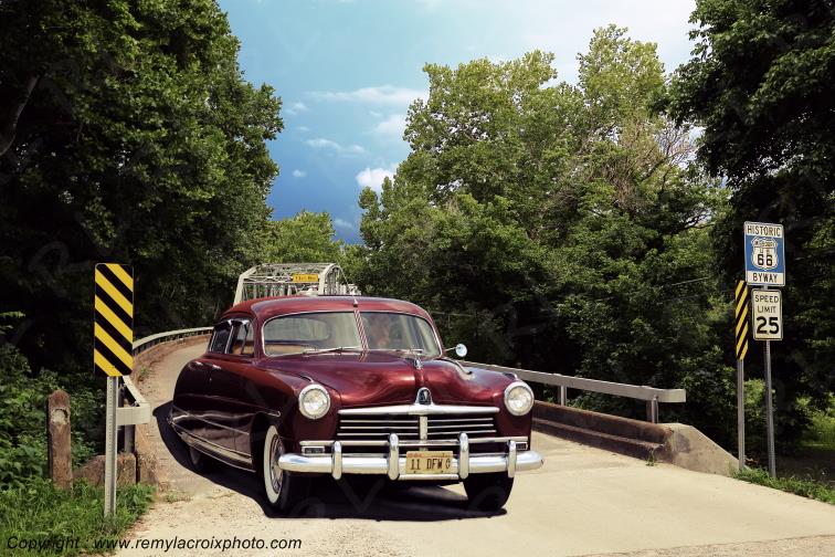Devil's Elbow Bridge Route 66 Hudson Commodore 1949 Missouri USA www.remylacroixphoto.com