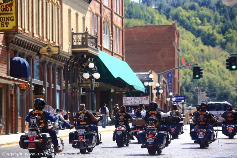 Deadwood Downtown bikers South Dakota USA