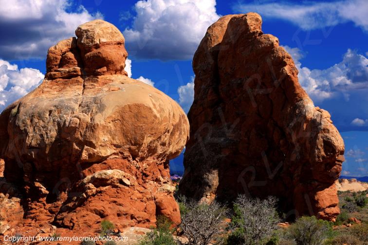 The Windows Section Arches National Park Utah USA