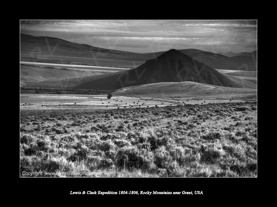 Lewis & Clark Expedition 1804-1806 Rocky Mountains near Grant Montana USA