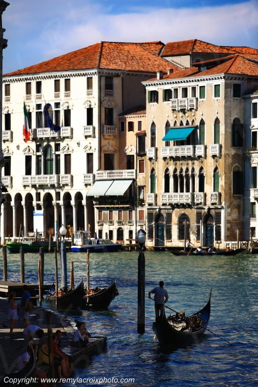 Venise Grand Canal Gondoles V�n�tie Italie Italy Italia www.remylacroixphoto.com