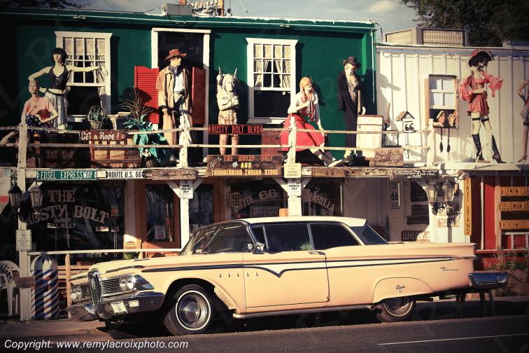 The Rusty Bolt Store Edsel Ranger 1959 Seligman Route 66 The Mother Road Arizona USA www.remylacroixphoto.com