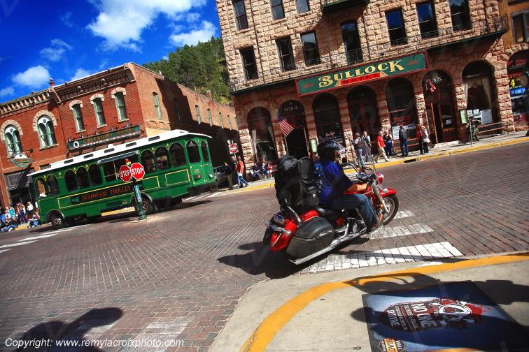Deadwood Downtown bikers South Dakota USA