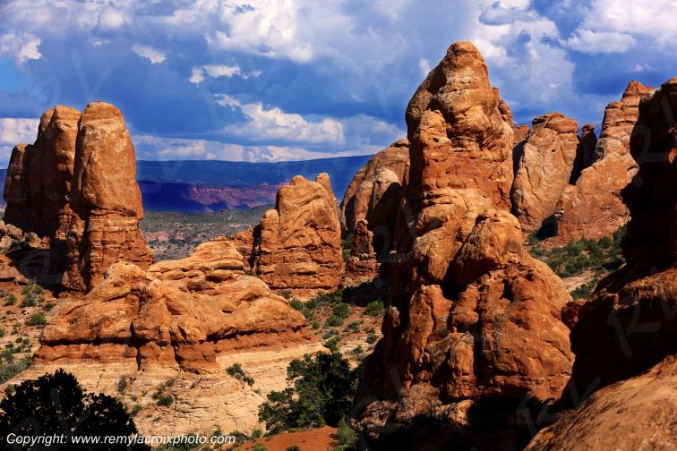 The Windows Section Arches National Park Utah USA
