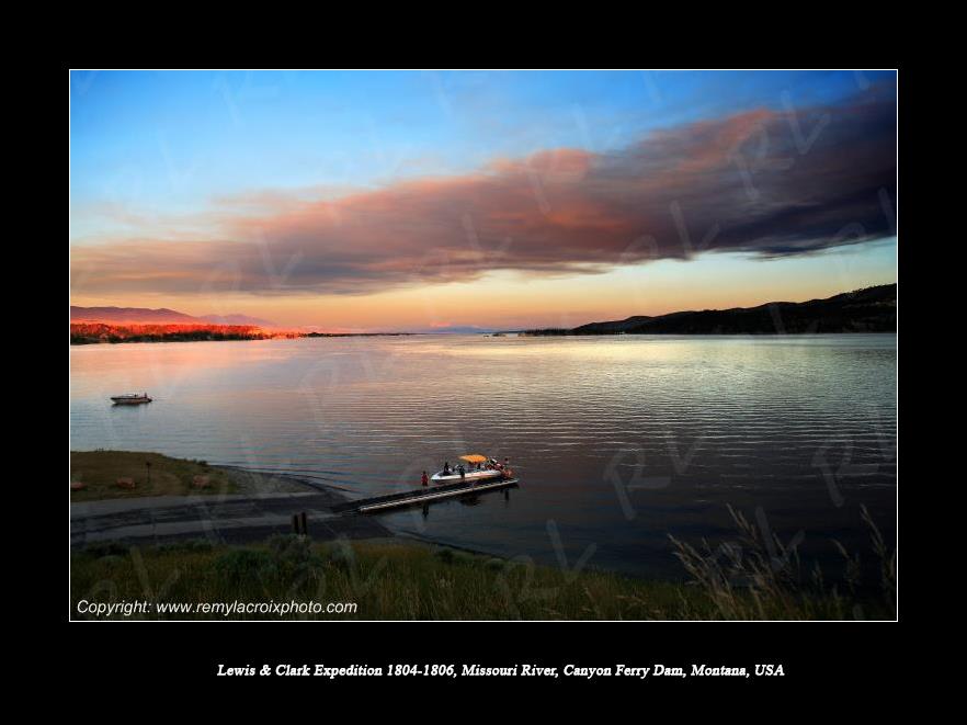 Lewis & Clark Expedition 1804-1806 Missouri River Canyon Ferry Dam Montana USA