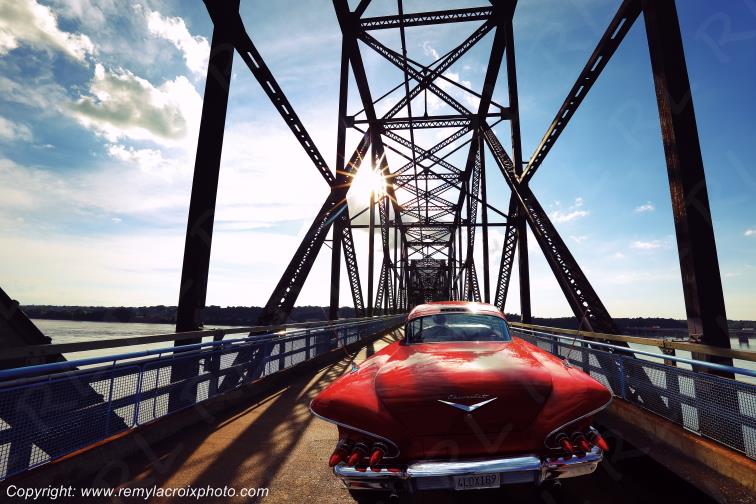 Chain of Rocks Bridge Route 66 Chevrolet Impala 1958 Saint-Louis Missouri USA www.remylacroixphoto.com
