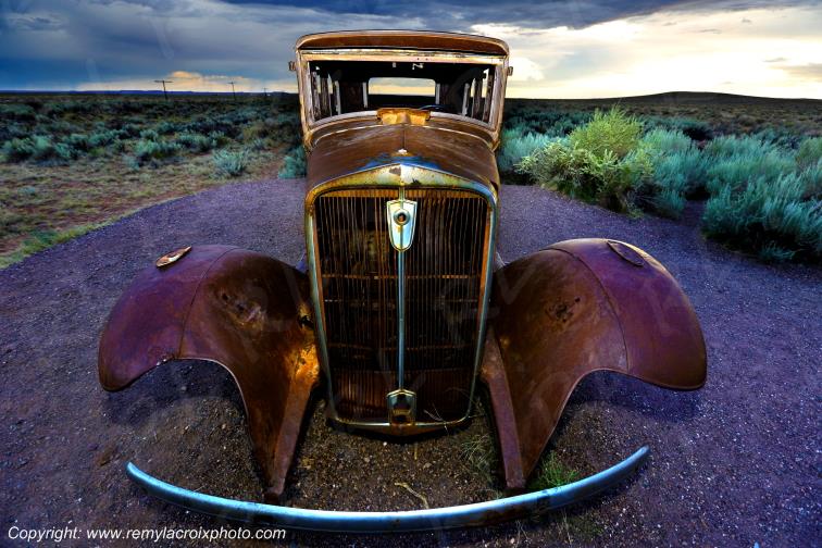 Studebaker 1932 wreck Route 66 Petrified Forest National Park Arizona USA www.remylacroixphoto.com