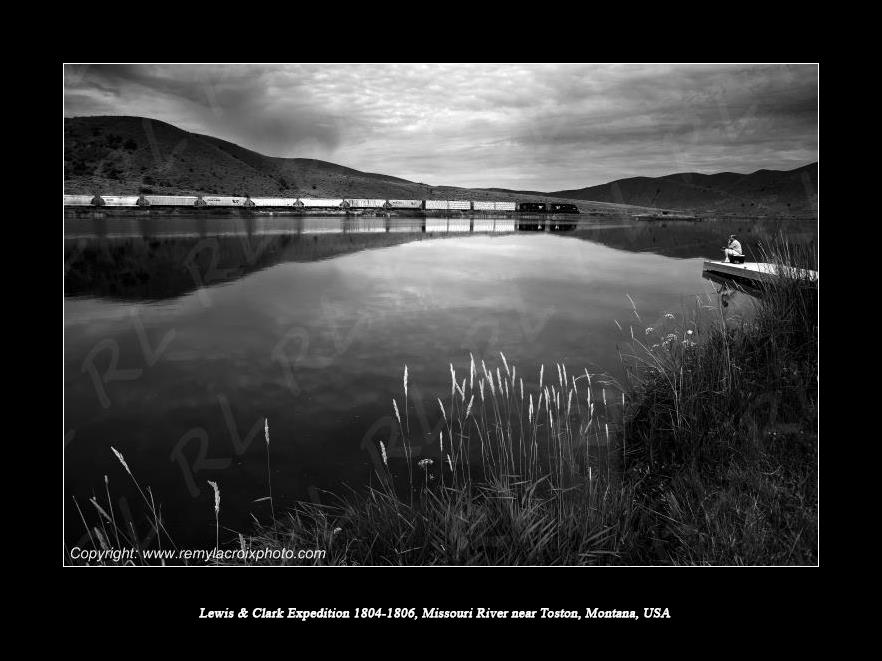 Lewis & Clark Expedition 1804-1806 Missouri River near Toston Montana USA