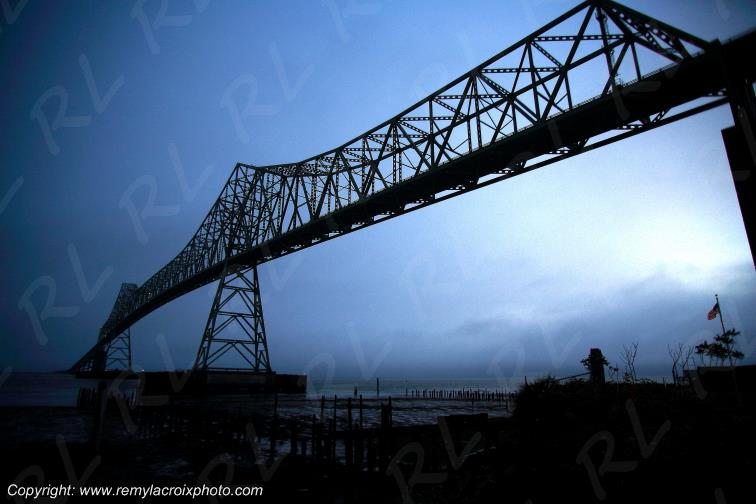 Astoria Bridge Columbia River Pacific Oregon USA www.remylacroixphoto.com