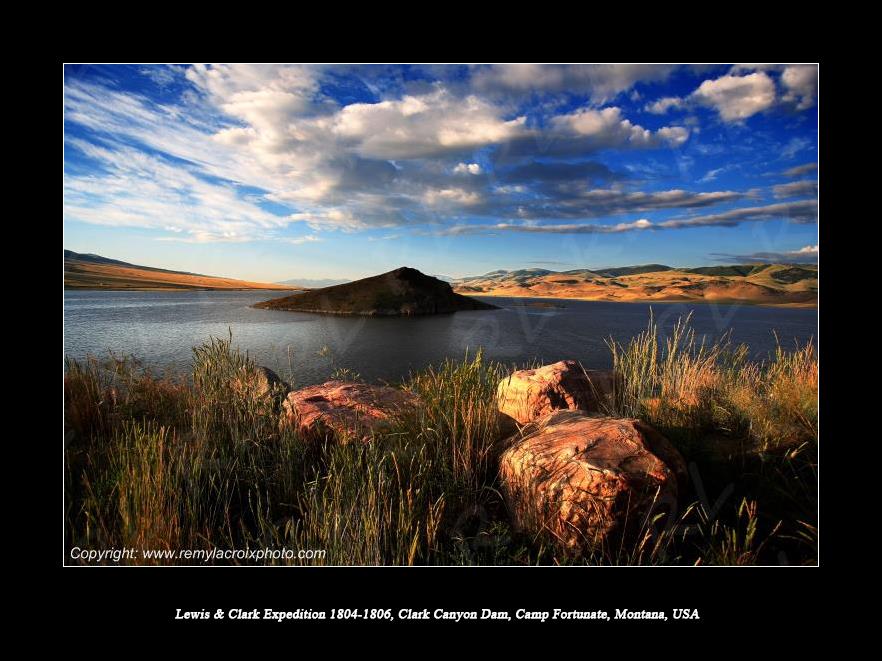 Lewis & Clark Expedition 1804-1806 Clark Canyon Dam Camp Fortunate Montana USA