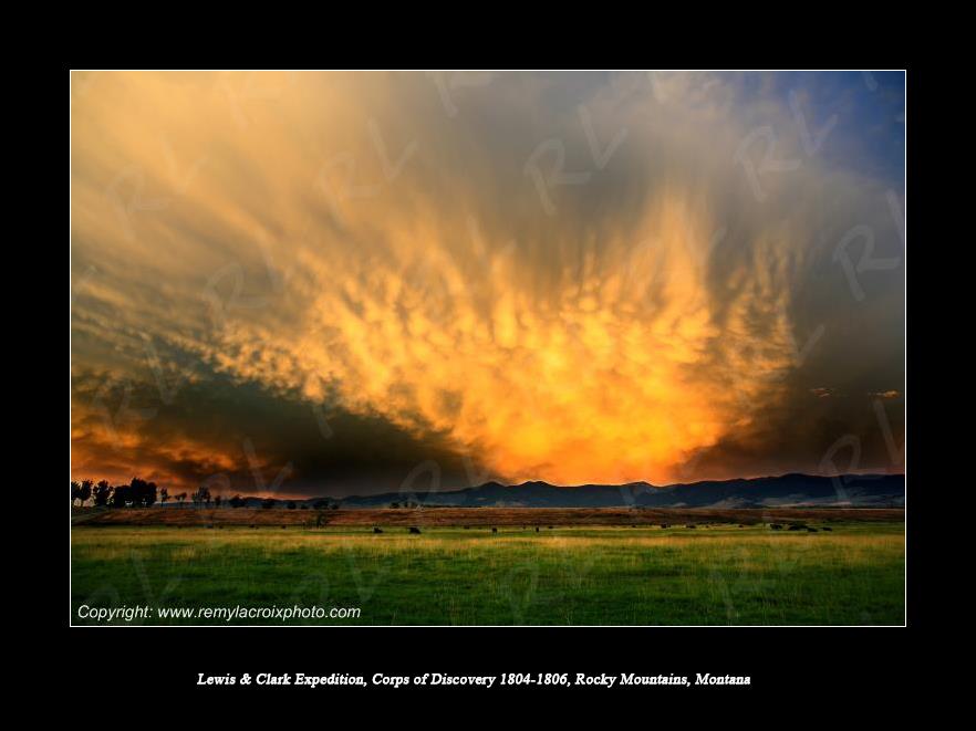 Lewis & Clark Expedition 1804-1806 Rocky Mountain near Hamilton Montana USA