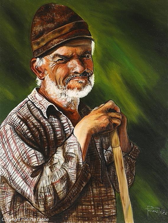 Berger de Marginimea Sibiului - Huile sur toile - Format 50x61 cm