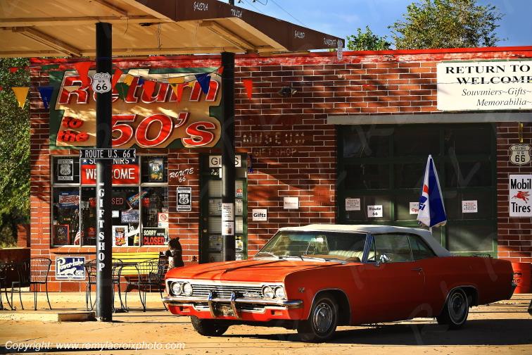 Chevrolet Impala SS Convertible 1966 Seligman Route 66 Arizona USA www.remylacroixphoto.com