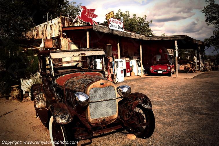 Route 66 Hackberry Trading Post Ford T The Mother Road Arizona USA www.remylacroixphoto.com