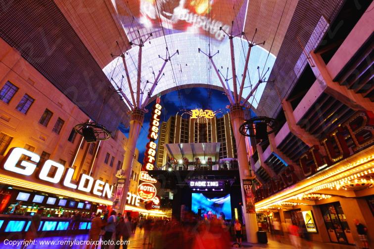 Las Vegas Fremont Street Downtown Casino Las Vegas Nevada USA www.remylacroixphoto.com