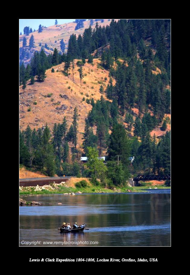 Lewis & Clark Expedition 1804-1806 Lochsa River near Orofino Idaho USA