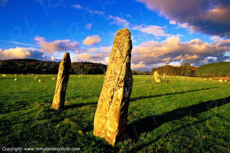 Menhirs Temple Wood Argyll Highlands �cosse Scotland