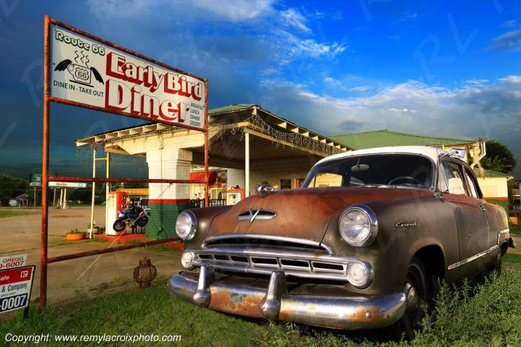 The Early Bird Diner Route 66 Davenport Oklahoma USA www.remylacroixphoto.com