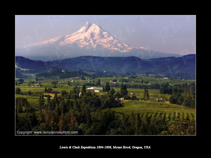 Lewis & Clark Expedition 1804-1806 Mount Hood Cascade Range Oregon USA