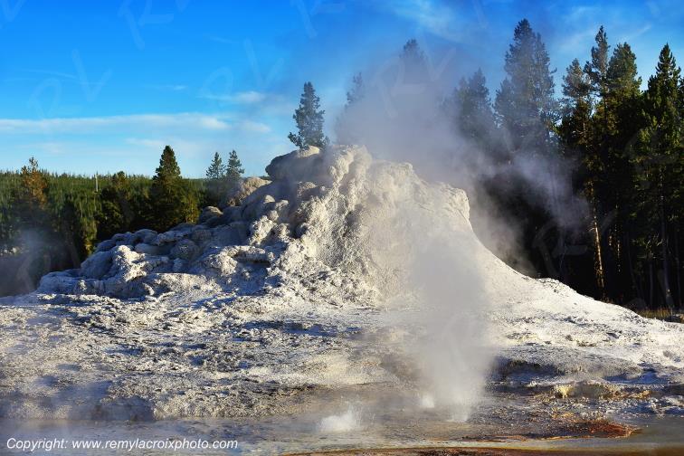 Castle Geyser Upper Geyser Basin Yellowstone National Park Wyoming USA www.remylacroixphoto.com