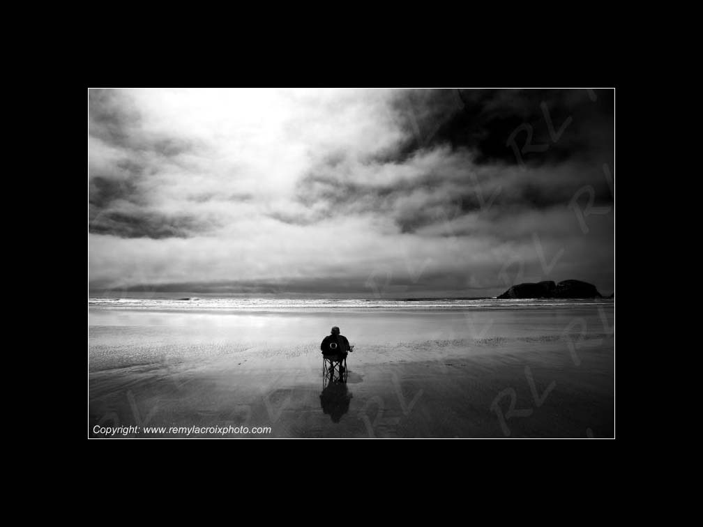 Lewis & Clark Expedition 1804-1806 Solitary Man Cannon Beach Oregon USA