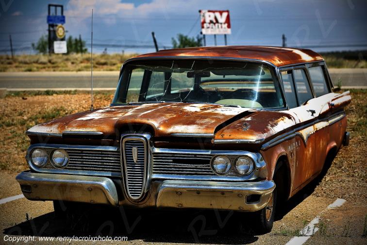 Edsel Villager 1959 wreck Route 66 Santa Rosa New Mexico USA www.remylacroixphoto.com