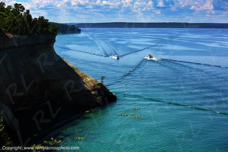 Pictured Rocks National Lakeshore Lake Superior Michigan USA