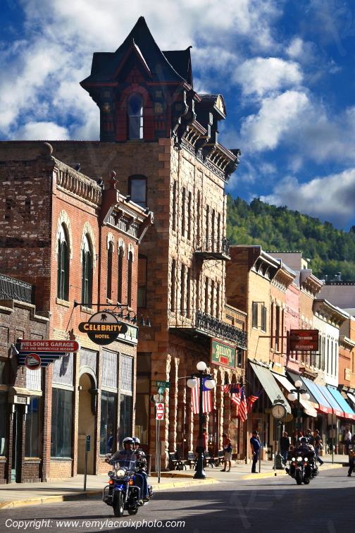 Deadwood Downtown bikers South Dakota USA www.remylacroixphoto.com