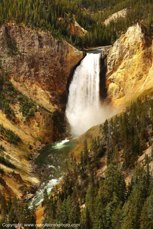 Lower Falls Grand Canyon Yellowstone National Park Wyoming USA www.remylacroixphoto.com