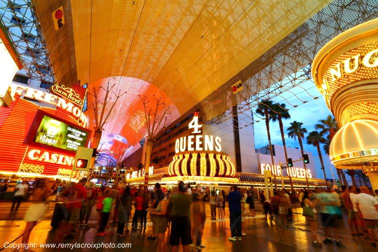 Las Vegas Fremont Street Downtown Casino Las Vegas Nevada USA www.remylacroixphoto.com