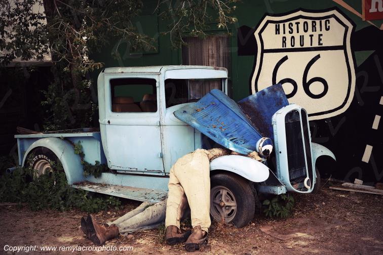 Pickup Seligman Route 66 Arizona USA www.remylacroixphoto.com