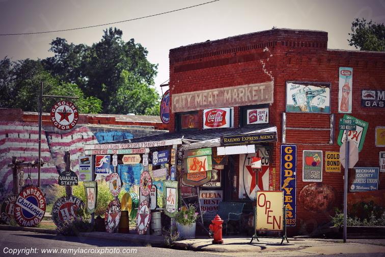 City Meat Market Route 66 Erick Oklahoma USA www.remylacroixphoto.com