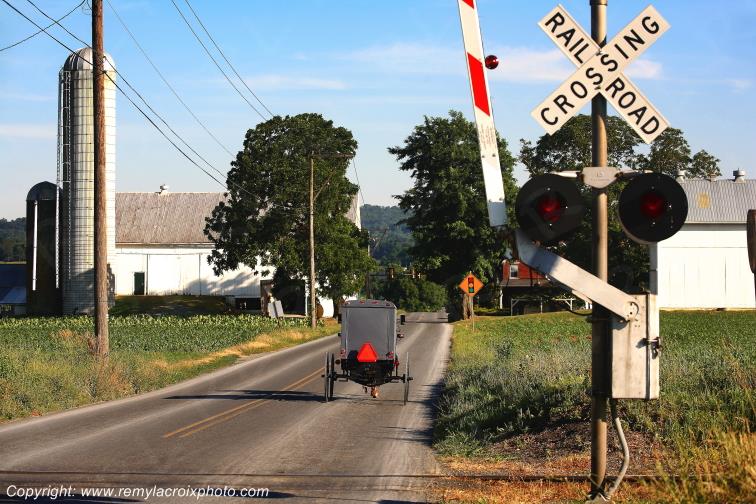Lancaster Dutch County Amish Buggy Pennsylvania Pennsylvanie USA ww.remylacroixphoto.com