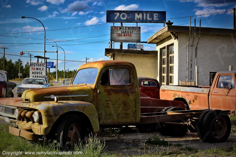 Pickup Truck Ford wreck 70 Mile House Gas Station British Columbia Canada www.remylacroixphoto.com #ford #pickuptruck #canada