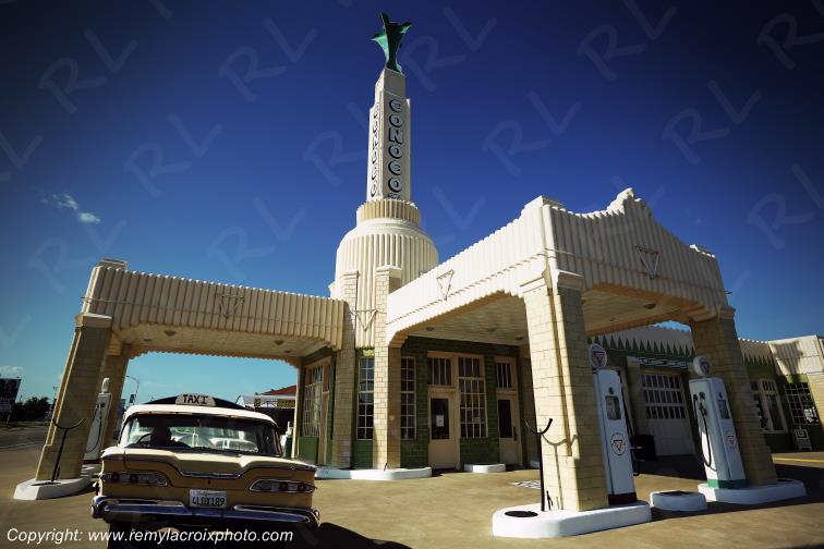 Conoco Tower Route 66 Edsel Taxi Cab 1959 Shamrock Texas USA www.remylacroixphoto.com