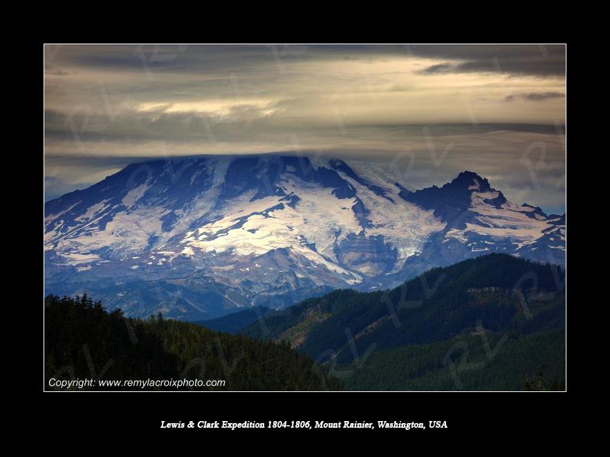 Lewis & Clark Expedition 1804-1806 Mount Rainier Washington USA