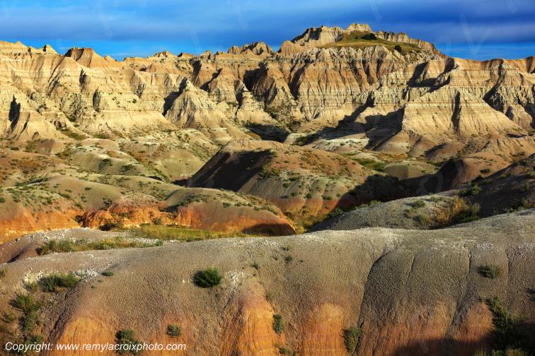 Yellow Mounds Badlands National Park South Dakota USA