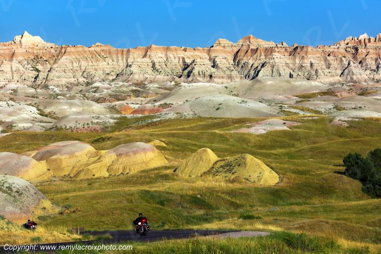 Badlands National Park Biker South Dakota USA www.remylacroixphoto.com