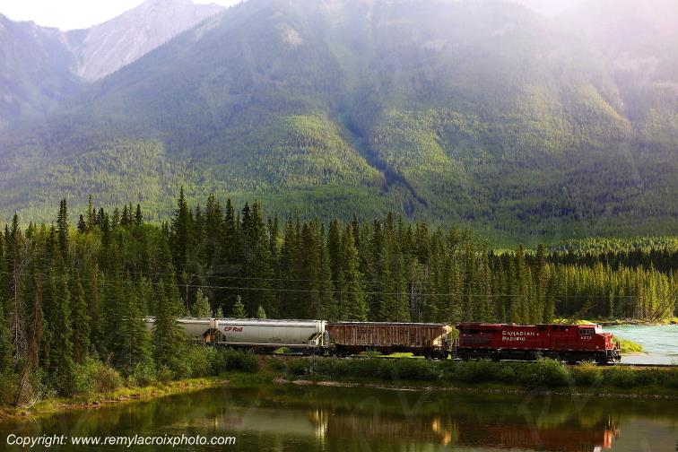Bow Valley Road Canadian Railroad Banff National Park Alberta Canada www.remylacroixphoto.com