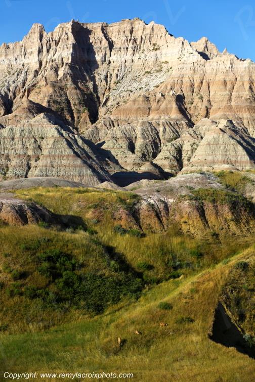 Yellow Mounds Badlands National Park South Dakota USA