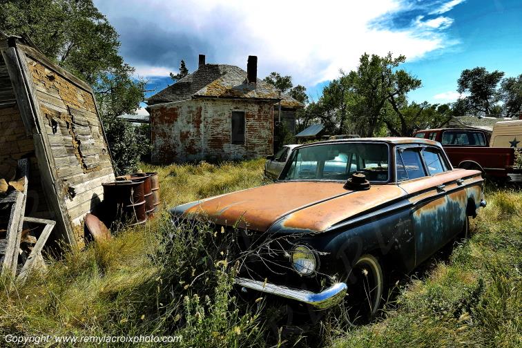 Rambler American 1961 wreck South Dakota USA www.remylacroixphoto.com